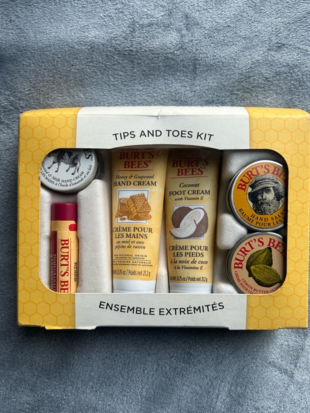 Burt's Bees Yellow Honeycomb Tips and Toes Kit